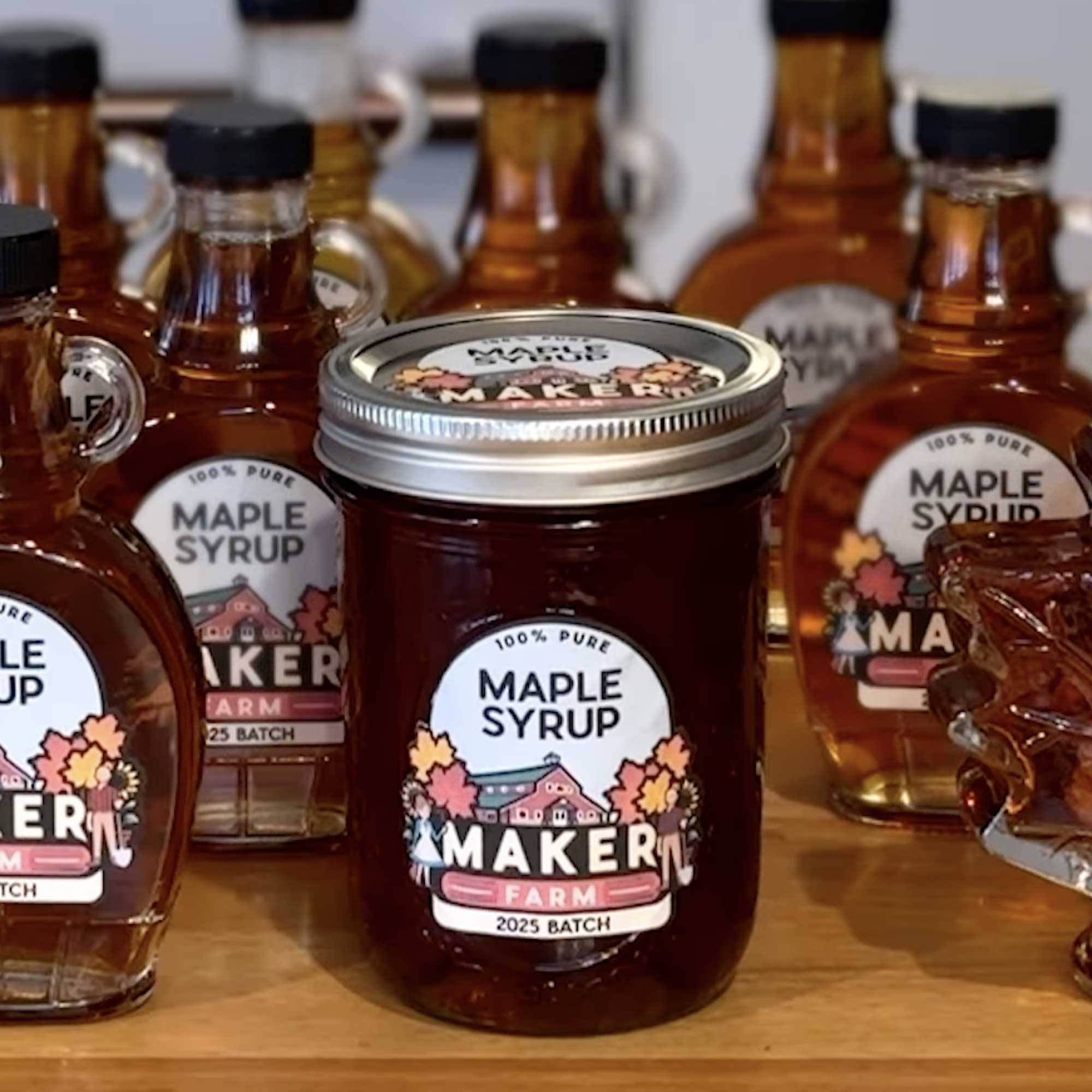 Homemade Maple Syrup in a jar