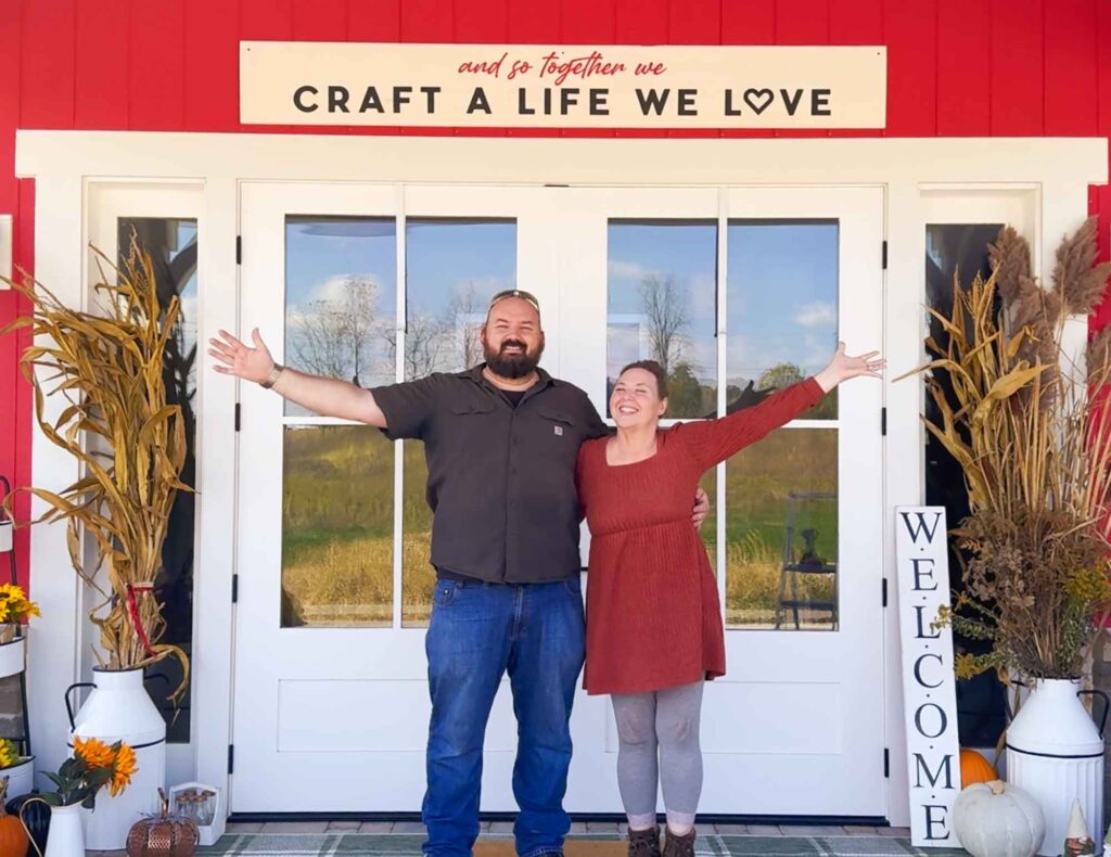 Jennifer and Greg on the Maker Farm Porch