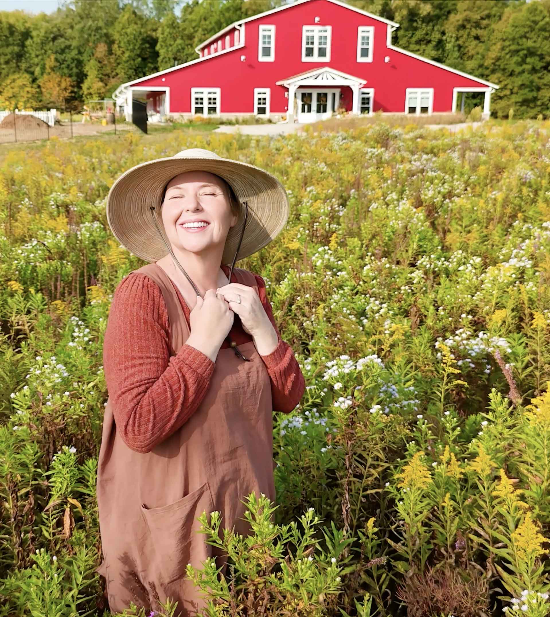 Jennifer in meadow near studio