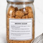 Homemade brown sugar in a jar