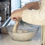 Stretch and fold the dough