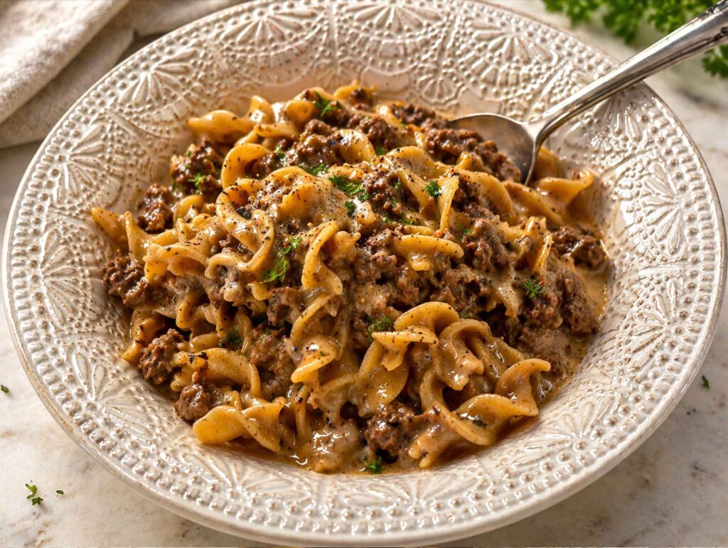 Easy Beef Stroganoff - Sunday Night Stroganoff