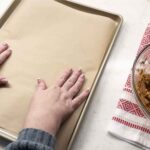 Lining pan with parchment paper