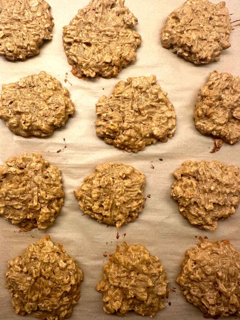 Baked oatmeal peanut butter cookies