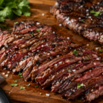 Skirt Steak cut across the grain