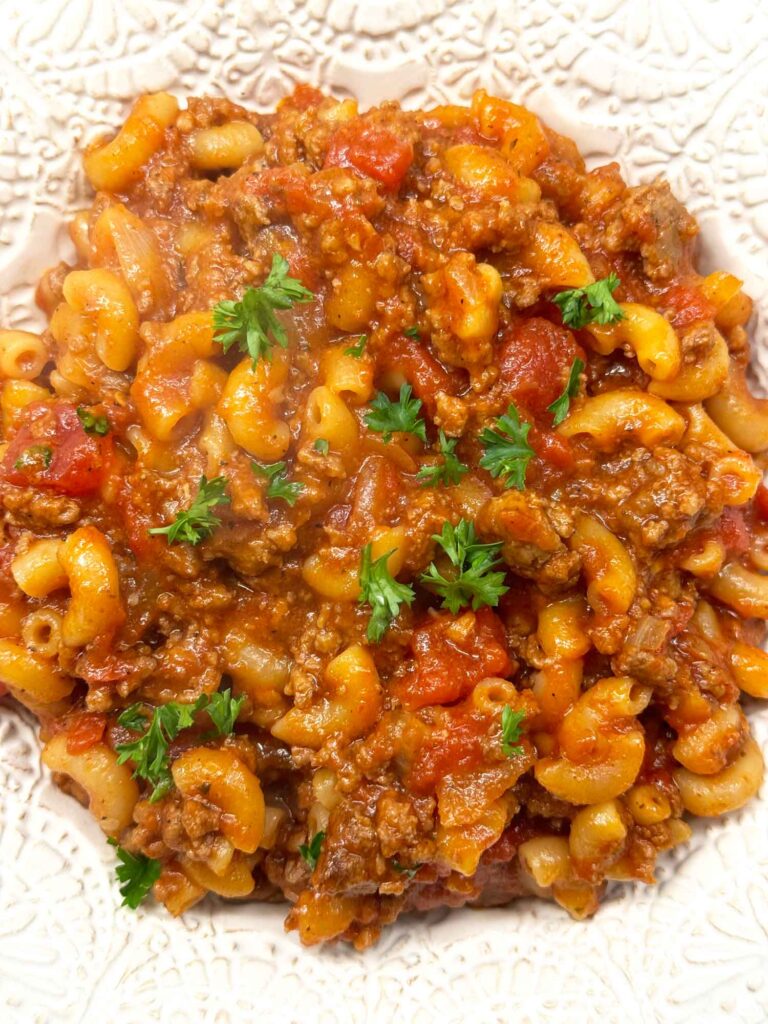 Easy goulash Closeup