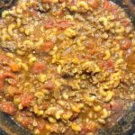 Finished goulash in pot