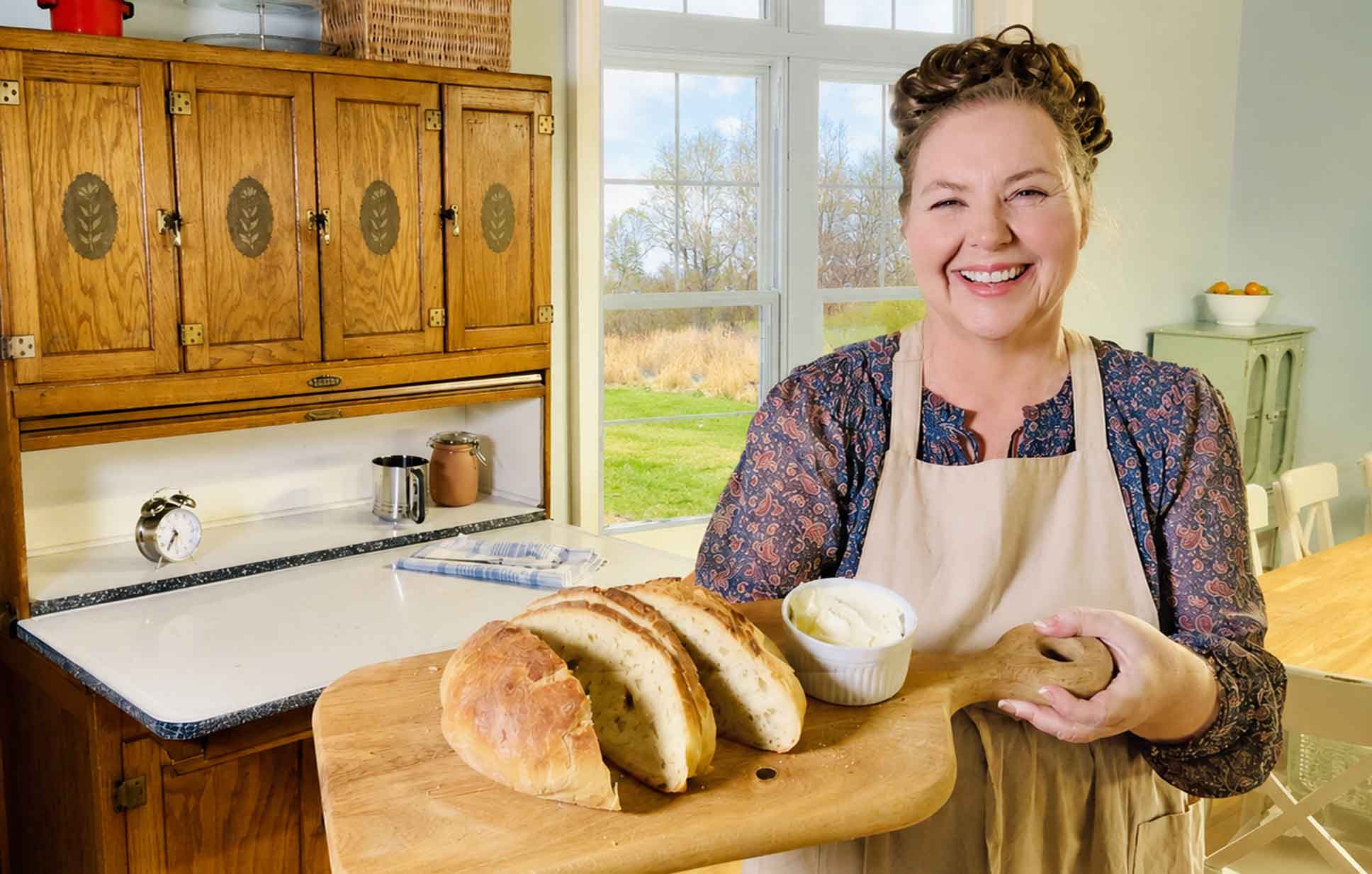 Jennifer with easy bread in the spring