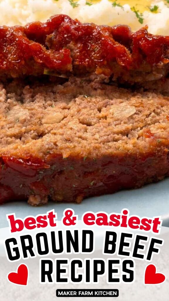 Classic meatloaf ground beef recipe for dinner