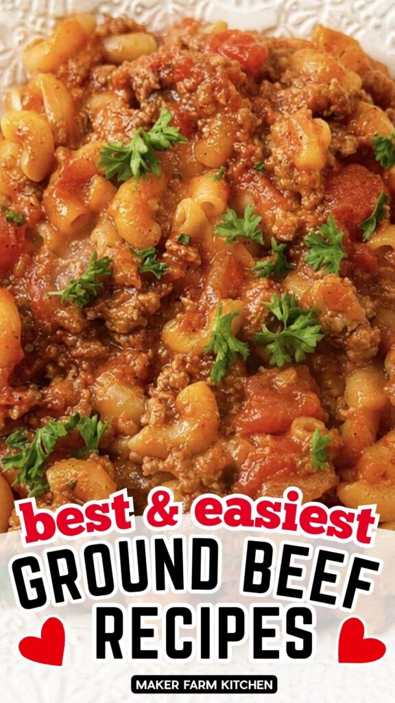 Old fashioned goulash ground beef recipe for dinner