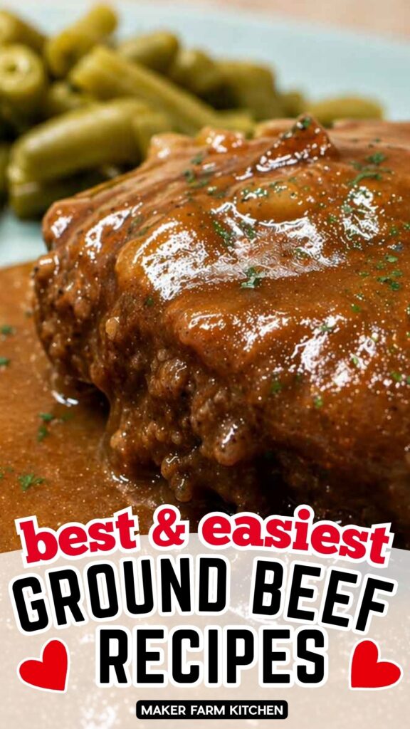 Classic Salisbury Steak ground beef recipe for dinner