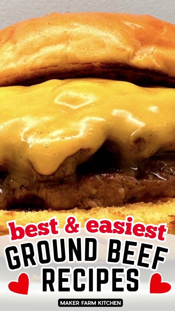Smash burger ground beef recipe for dinner