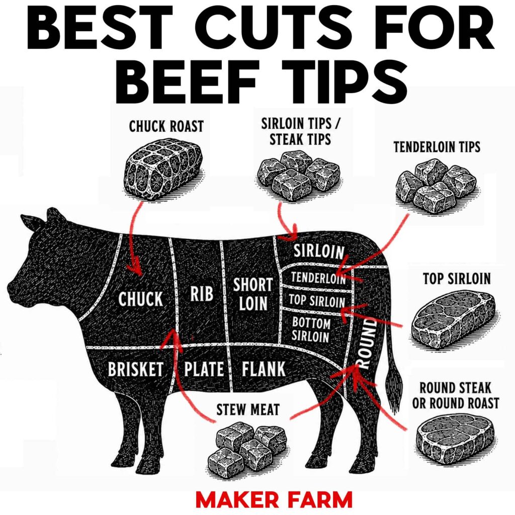 best cuts for beef tips