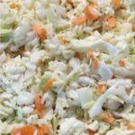 closeup of homemade coleslaw