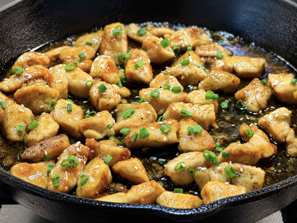 Honey Garlic Chicken in skillet