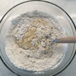 Mixing up the dough for sourdough cinnamon rolls