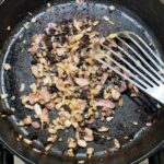 Sauteing onions in a skillet