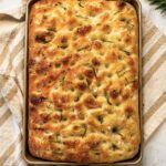 Sourdough Focaccia with olive oil, flaky salt, and rosemary
