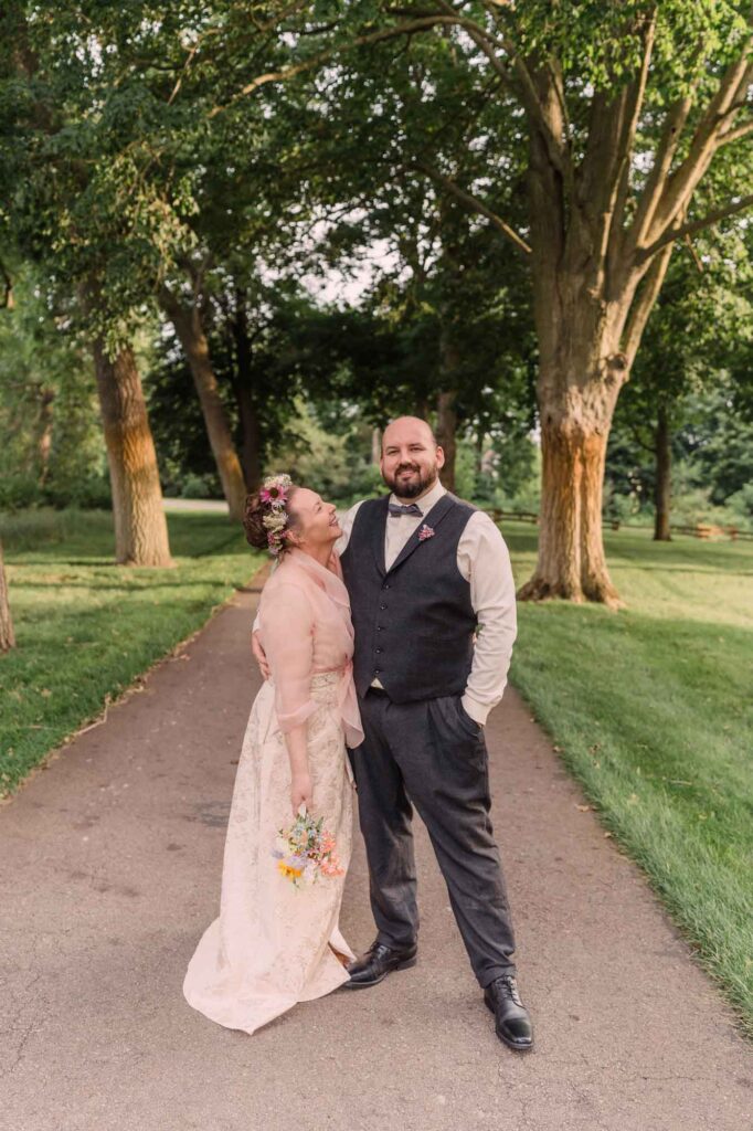 Jennifer and Greg at their wedding