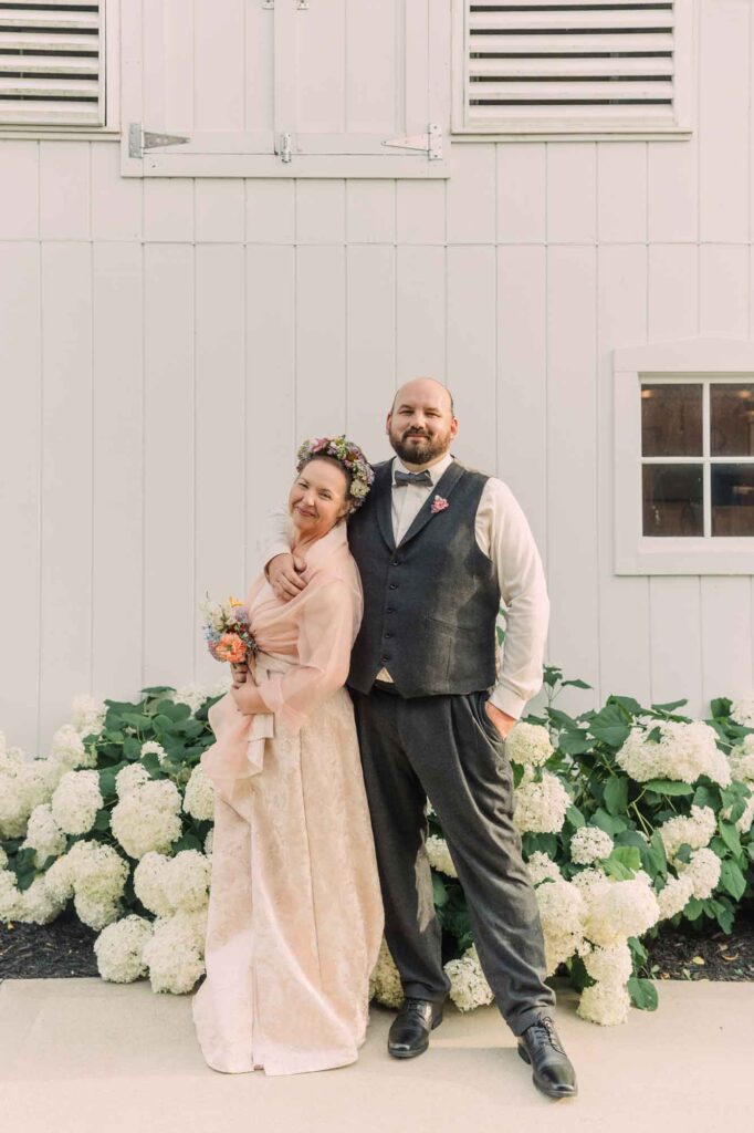 Jennifer and Greg at their wedding